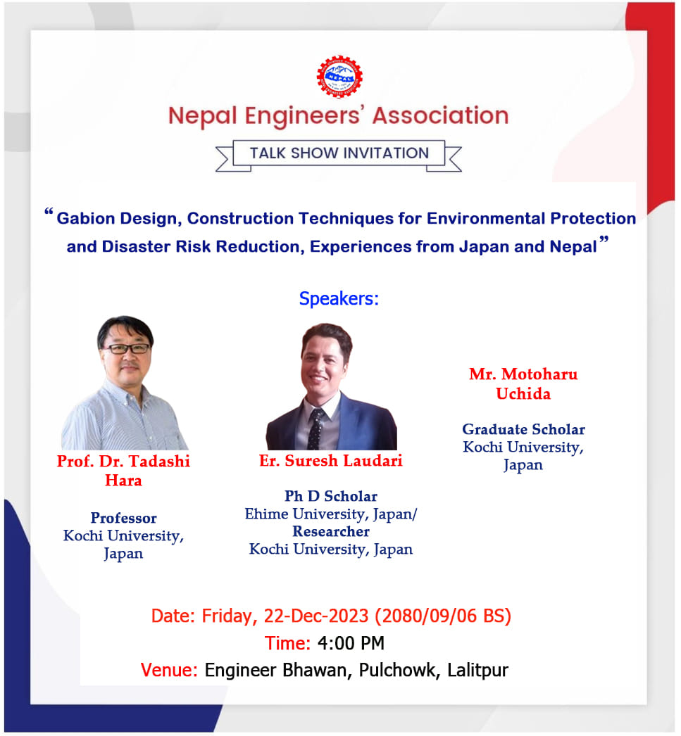 Gabion Design, Construction Techniques for Environmental Protection & Disaster Risk Reduction, Experiences from Japan and Nepal
